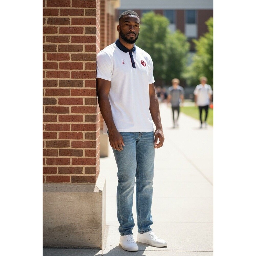 Nike Jordan mens short sleeve polo top OU team XL collegiate athleisure gorpcore